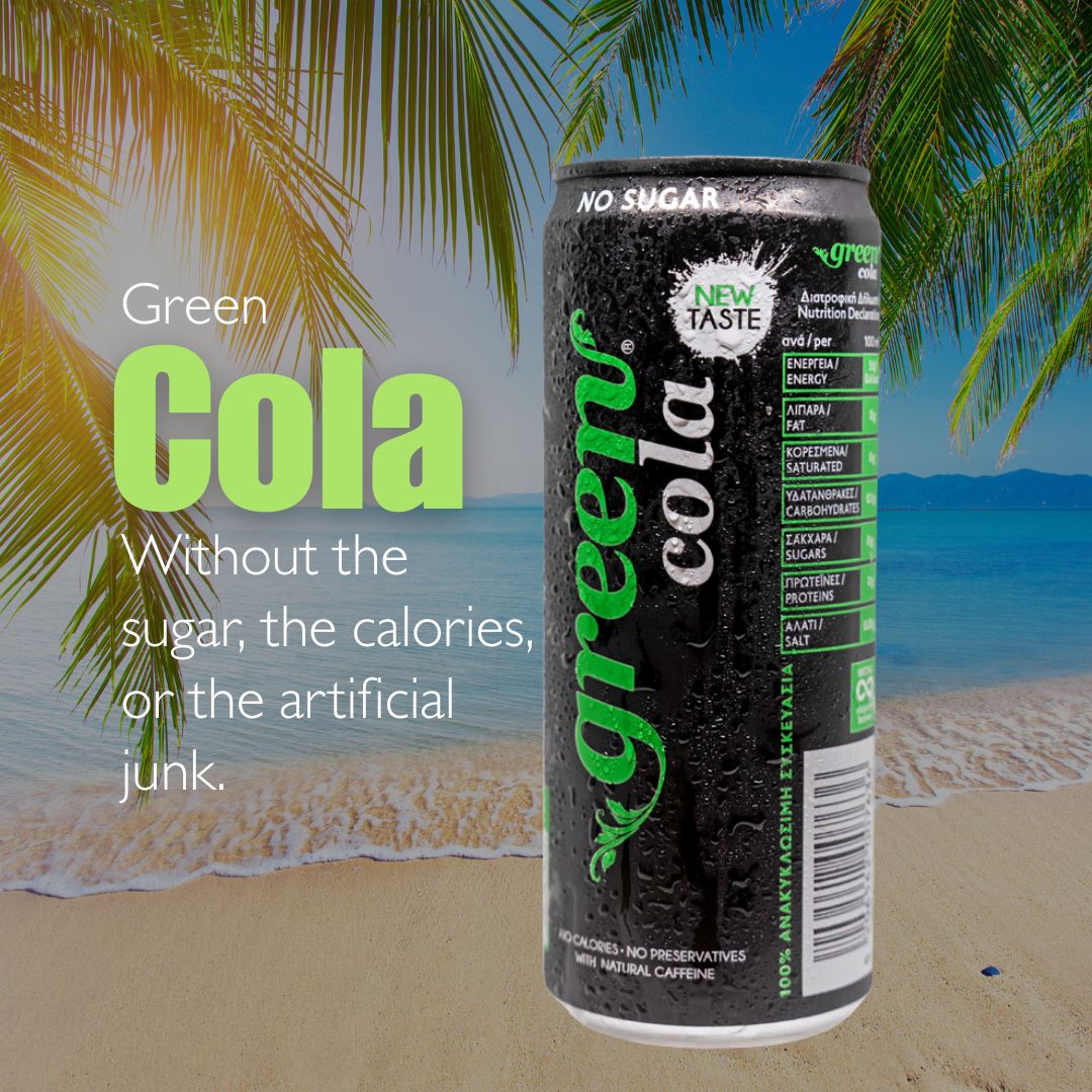 Green Cola. Without the sugar, the calories or the artificial junk